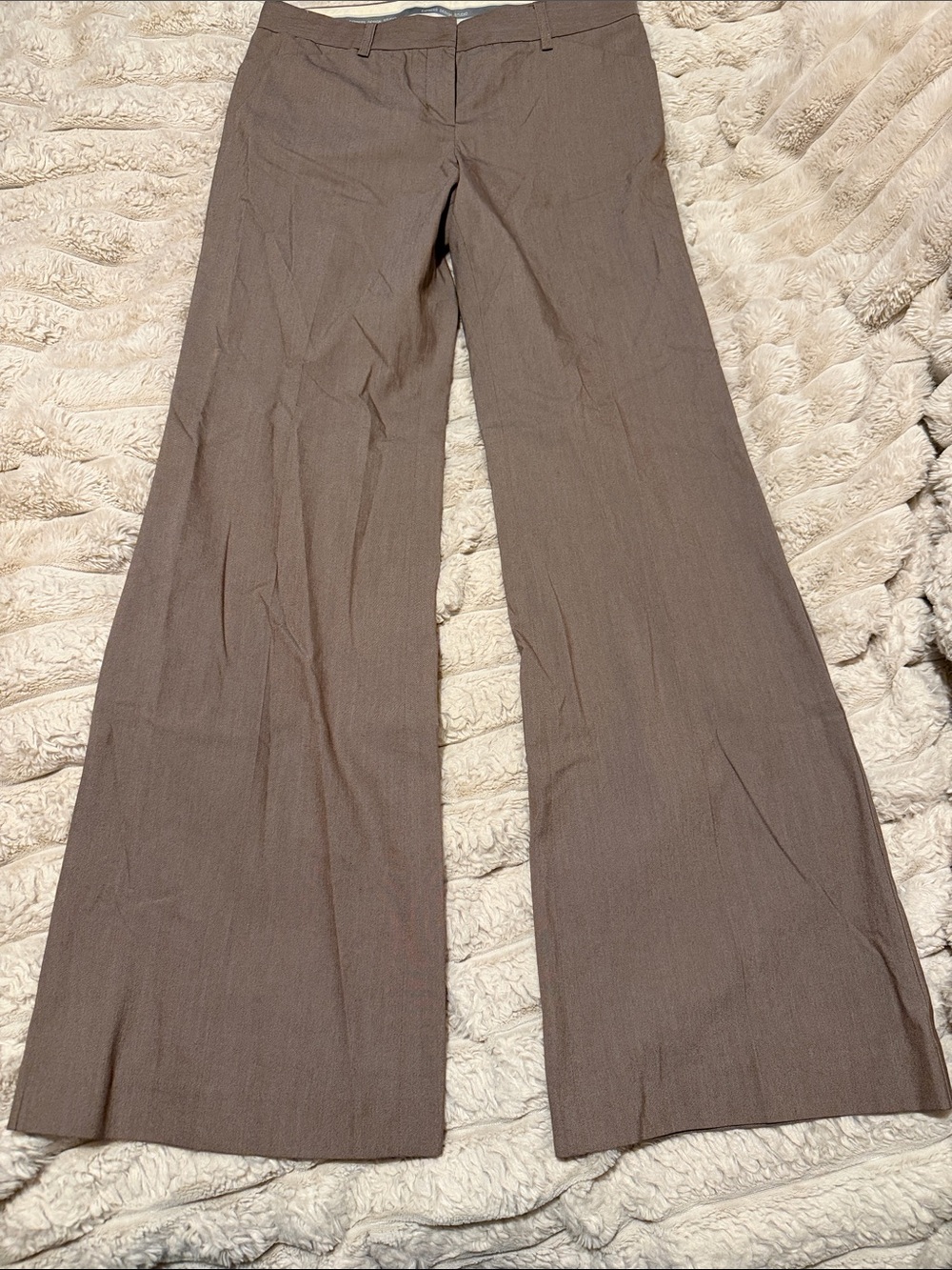 Express Brown Wide-Leg Dress Pants